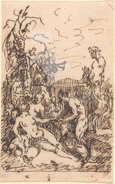 Satyrer och nymfer av Martin Johann Schmidt