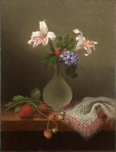 En vas med majsliljor och heliotrop av Martin Johnson Heade
