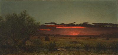 Ängar i New Jersey vid solnedgången av Martin Johnson Heade