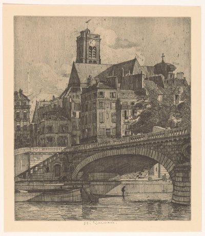 Utsikt över Saint-Gervais i Paris av Martin Monnickendam
