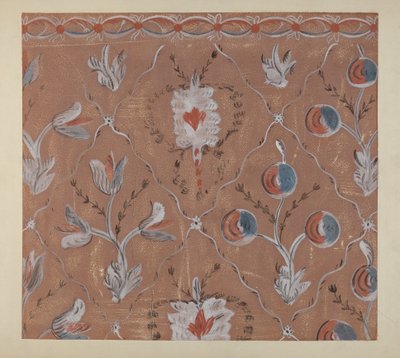 Handmålad väggdetalj, ca. 1939. av Martin Partyka