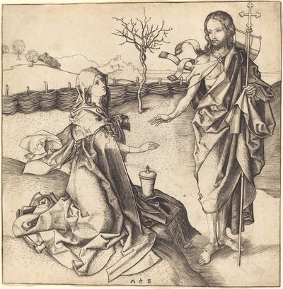 Kristus visar sig för Maria Magdalena av Martin Schongauer