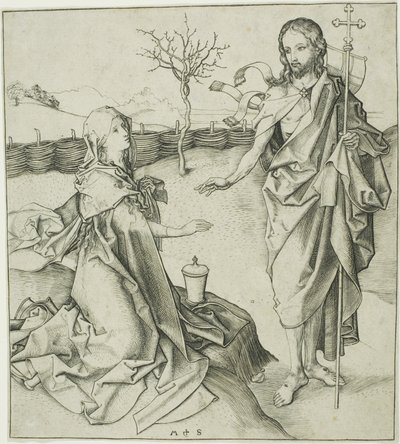 Kristus som visar sig för Magdalen — Noli Me Tangere av Martin Schongauer