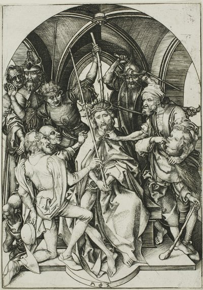 Kristus krönt med törnar, från The Passion av Martin Schongauer