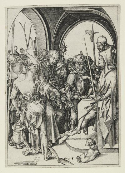 Kristus före Annas, sent 1400-tal av Martin Schongauer