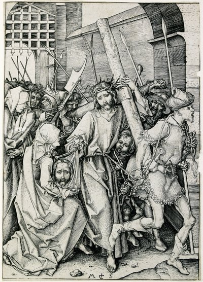Kristus bär korset, sent 1400-tal av Martin Schongauer
