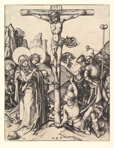 Korsfästelse, ca. 1435-1491. av Martin Schongauer