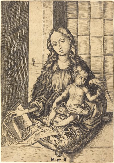 Madonna med en papegoja av Martin Schongauer