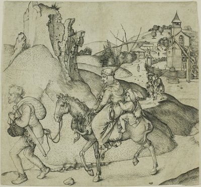 Bondefamilj på väg till marknaden av Martin Schongauer