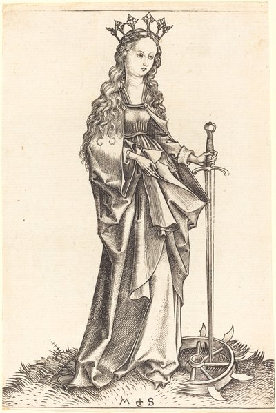 Den heliga Katarina av Alexandria av Martin Schongauer