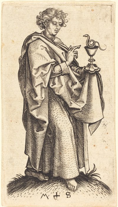 Sankt Johannes evangelisten av Martin Schongauer