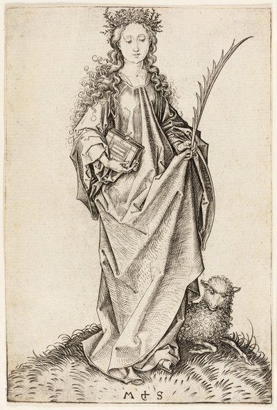 St. Agnes av Martin Schongauer