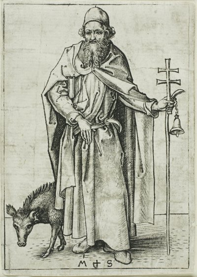 S:t Antonius, från Apostlarna av Martin Schongauer