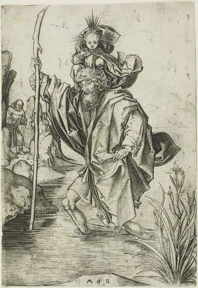 St Christopher av Martin Schongauer