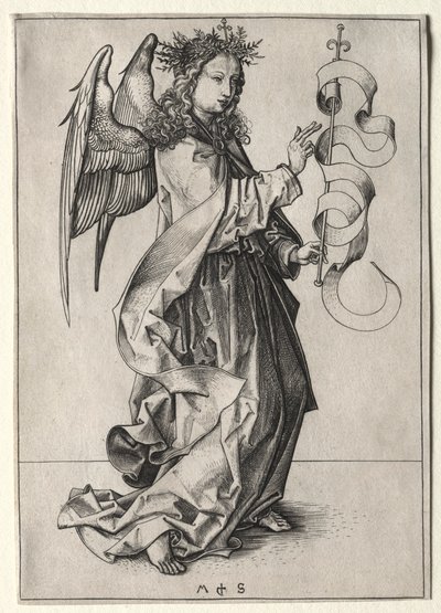 Bebådelsens ängel. av Martin Schongauer