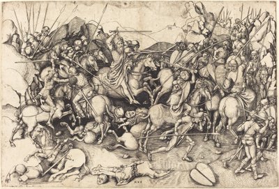 Slaget vid Sankt Jakob vid Clavijo av Martin Schongauer