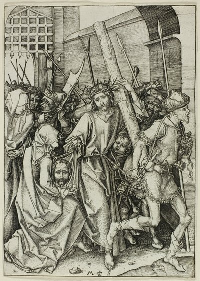 The Bearing of the Cross, från The Passion av Martin Schongauer