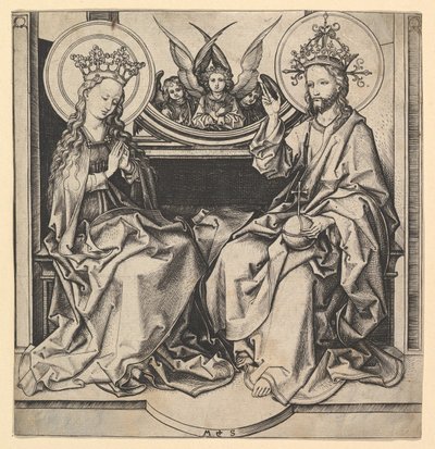 Jungfruns tronsättning, ca. 1435-1491. av Martin Schongauer
