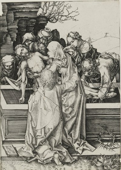 Gravläggningen, sent 1400-tal av Martin Schongauer