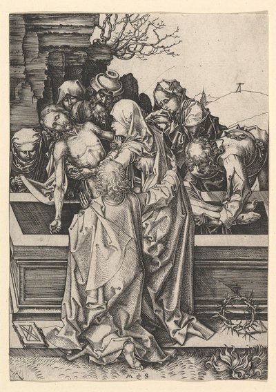 Kristi gravläggning, ca. 1435-1491. av Martin Schongauer
