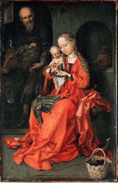 Den heliga familjen. ca 1480 av Martin Schongauer