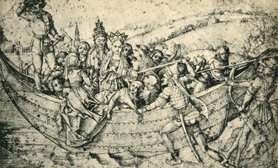 Sankta Ursulas och hennes följeslagares martyrskap, c1450, 1943. av Martin Schongauer