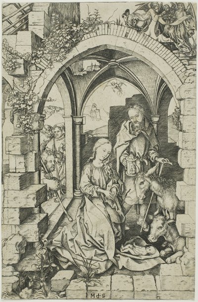 The Nativity, från Life of the Virgin av Martin Schongauer