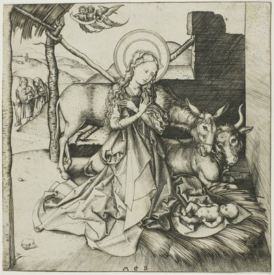 Födelsen, från Kristi liv av Martin Schongauer