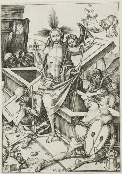 Uppståndelsen, från The Passion av Martin Schongauer