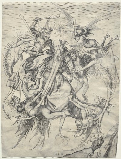 Frestelsen av Sankt Antonius av Martin Schongauer