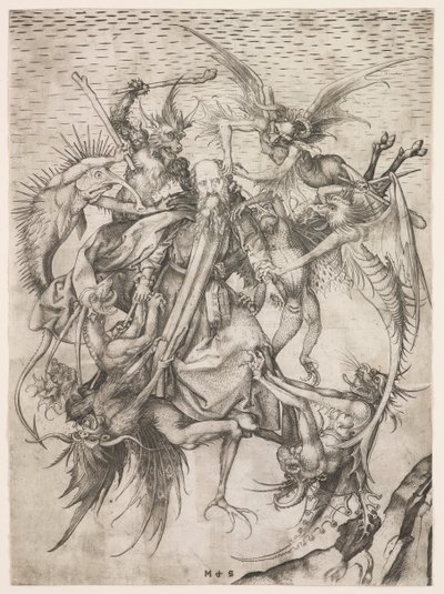 St Anthonys vedermödor av Martin Schongauer