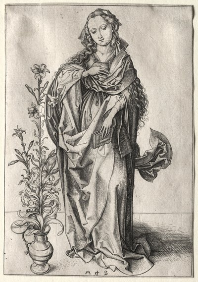 Bebådelsens jungfru. av Martin Schongauer