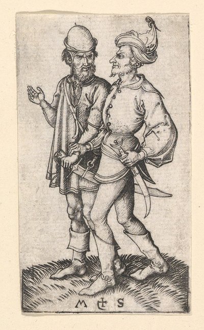 Två turkar, ca. 1435-1491. av Martin Schongauer