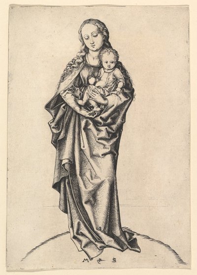 Jungfru och barn med ett äpple, ca. 1475. av Martin Schongauer