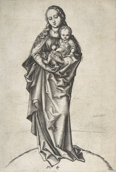 Jungfru och barn med ett äpple, ca. 1475., ca. 1475. av Martin Schongauer