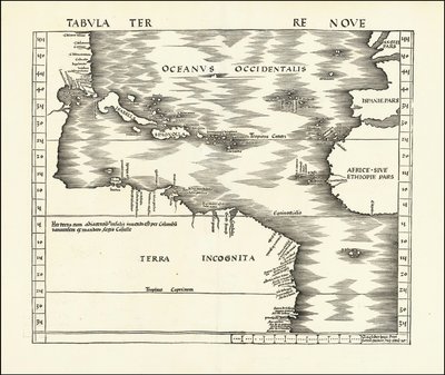 Amiralitetskarta från 1513 av Martin Waldseemüller av Martin Waldseemuller