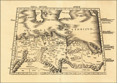 1513 Ptolemaios 2:a afrikanska karta av Martin Waldseemüller av Martin Waldseemuller