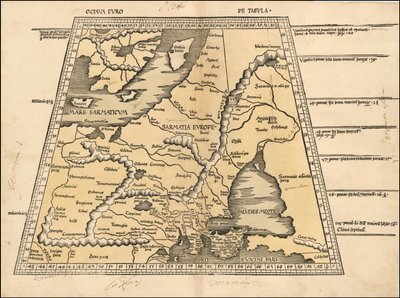 1513 års karta över Baltikum, Skandinavien, Polen  Östeuropa av Martin Waldseemüller av Martin Waldseemuller