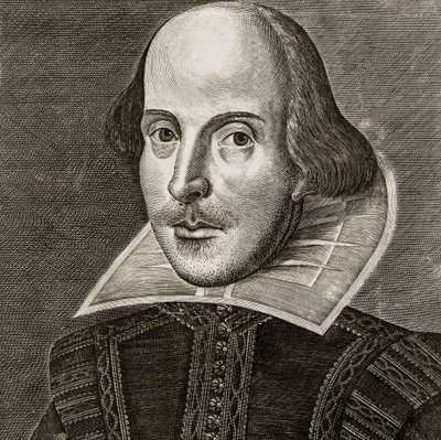 Porträtt av William Shakespeare av Martin Droeshout av Martin the elder Droeshout