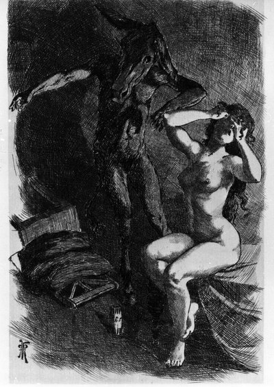 Photis förvandlade av misstag Lucius till en åsna Les Metamorphoses (Gyllene åsnan eller Asinus aureus), en roman skriven av Apulee (Lucius Apuleius) (omkring 125-cirka 180) på 200-talet. Etching Water av Martin Van Maele av Martin van Maele