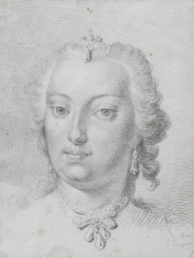 Martin van Meytens Maria Theresa 1741 Teckning av Martin van Meytens