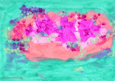 Blomkorg med rosor av Martina Konitzky