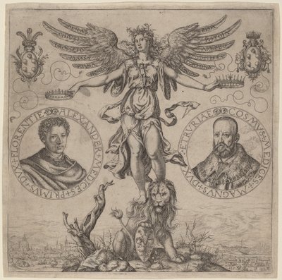 Alexander de Medici och Cosmo de Medici av Martino Rota