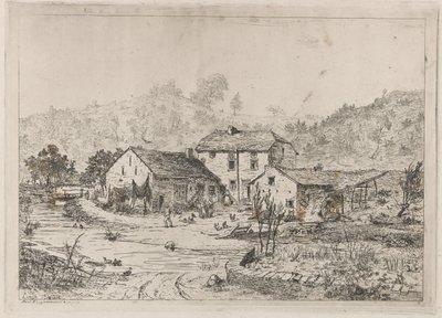 Bondgård vid vattnet av Martinus Antonius Kuytenbrouwer jr.
