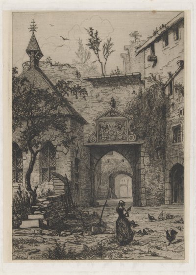 Ingång till Hollenfeltz Slott av Martinus Antonius Kuytenbrouwer jr.