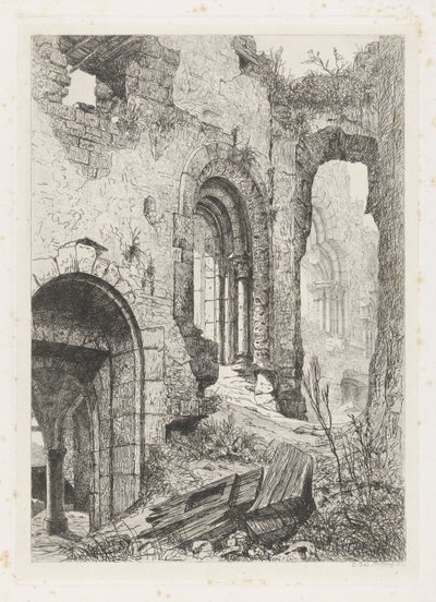 Vianden slott av Martinus Antonius Kuytenbrouwer jr.