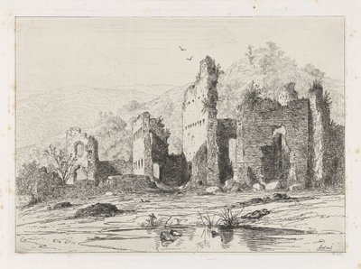 Ruinen av slottet Brandenbourg av Martinus Antonius Kuytenbrouwer jr.