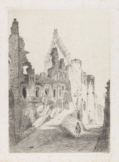 Ruinerna av slottet Vianden av Martinus Antonius Kuytenbrouwer jr.