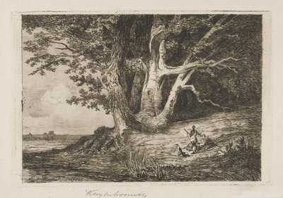Två jägare vid vattnet av Martinus Antonius Kuytenbrouwer jr.