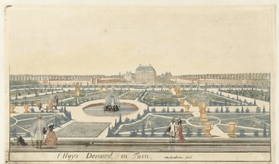 Utsikt över Huis De Voorst av Martinus Berkenboom